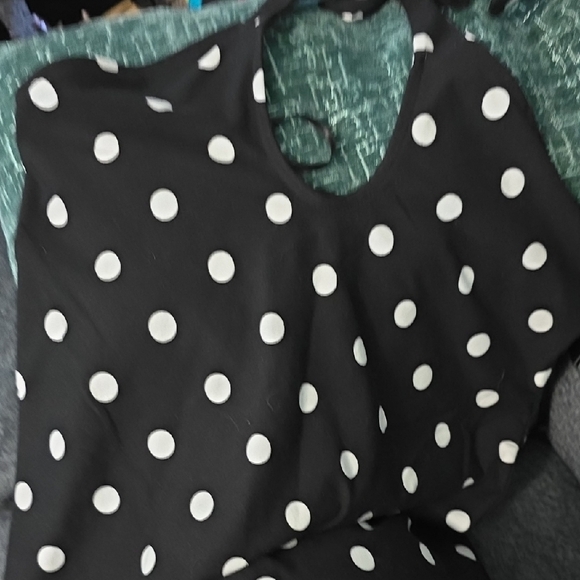 Torrid Black and White Polka Dot Halter Top - Picture 4 of 4